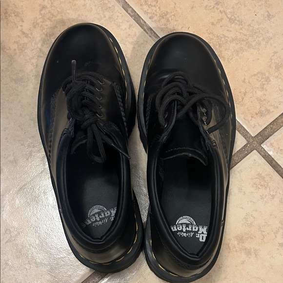 Black Leather Platform Doc Martens - Picture 5 of 5